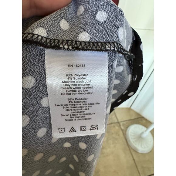 Sweet Violet Womens Tank Sz S Black White Polka Dot Rhinestone Bling NEW - Picture 8 of 8